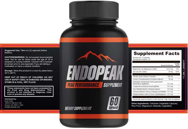 EndoPeak Label & Bottle